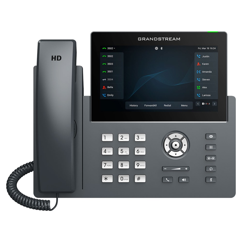 GRP2670, Teléfono IP HD Carrier-Grade, 6 cuentas SIP, 12 líneas, WiFi,