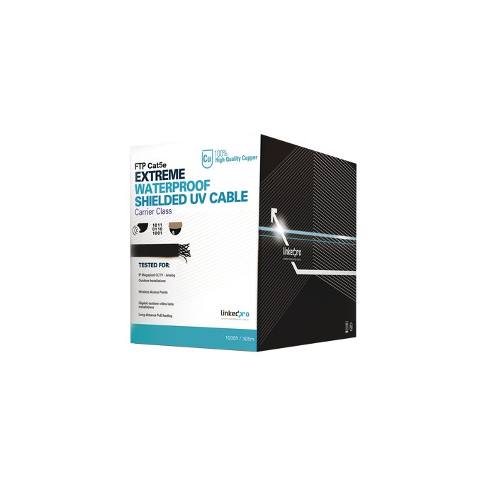 Cable UTP Categoría 5e para Exterior / 24AWG 4 Pares / Conductor Cobre