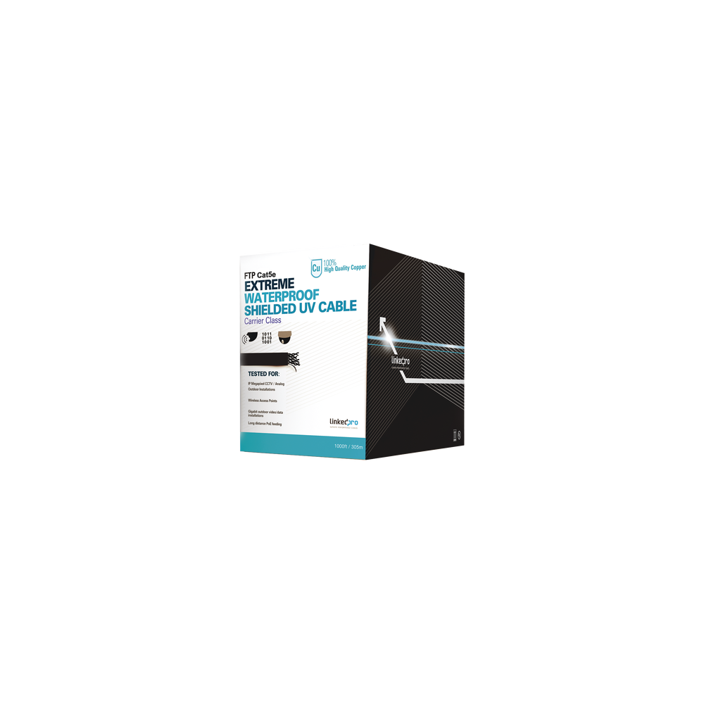 Cable UTP Categoría 5e para Exterior / 24AWG 4 Pares / Conductor Cobre