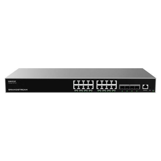 GWN7812P, Switch PoE Administrable capa 3, 16 x GigaEth PoE y 4 x 10 G