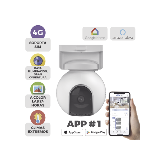 Camara de Batería Recargable / 4G Multicarrier / 3 Megapixel / Compati