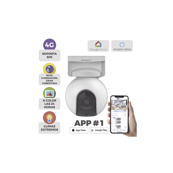 Camara de Batería Recargable / 4G Multicarrier / 3 Megapixel / Compati