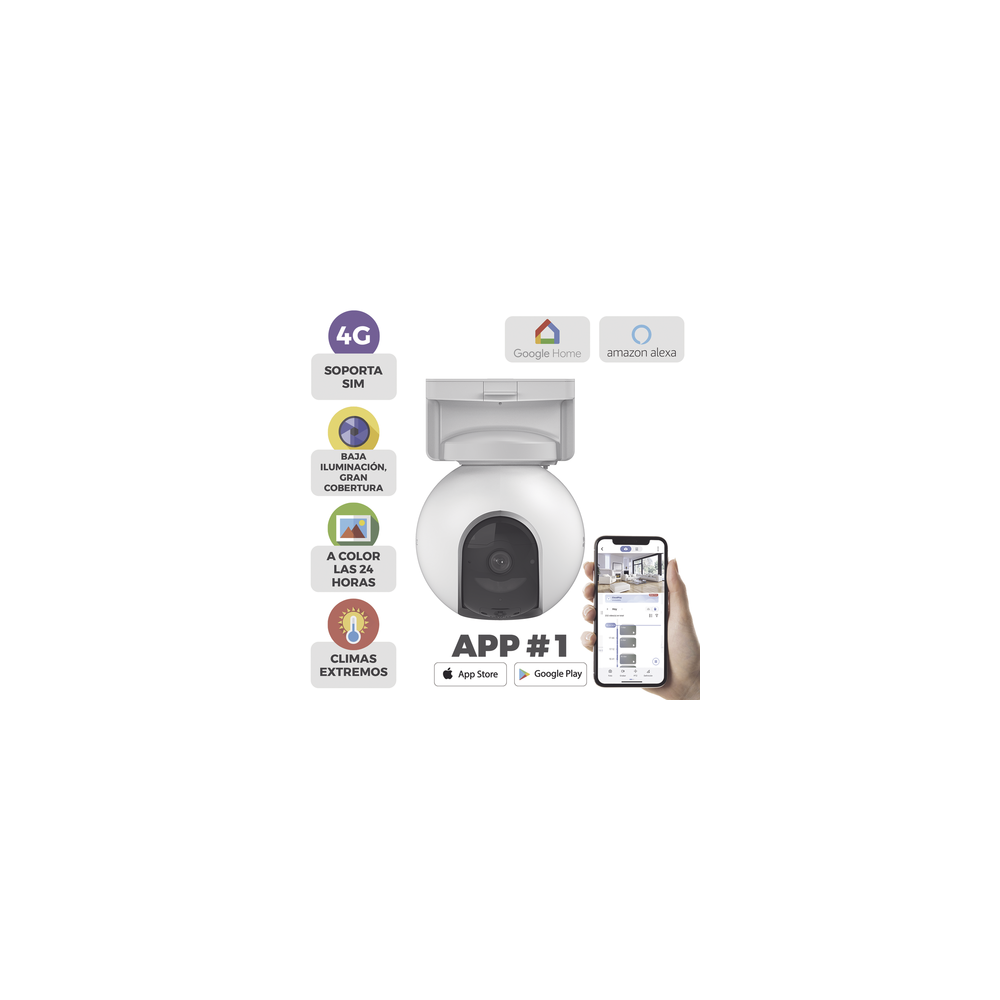 Camara de Batería Recargable / 4G Multicarrier / 3 Megapixel / Compati