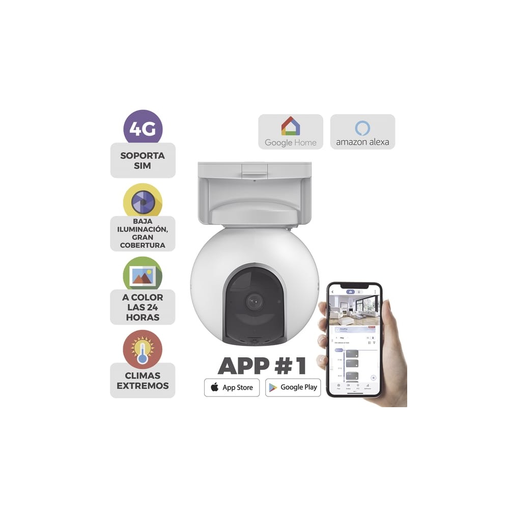 Camara de Batería Recargable / 4G Multicarrier / 3 Megapixel / Compati