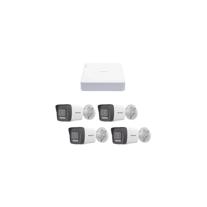 Kit IP 1080p (2 Megapixel) / NVR de 4 Canales con 4 Puertos PoE / 4 Cá