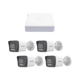 Kit IP 1080p (2 Megapixel) / NVR de 4 Canales con 4 Puertos PoE / 4 Cá