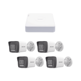 Kit IP 1080p (2 Megapixel) / NVR de 4 Canales con 4 Puertos PoE / 4 Cá
